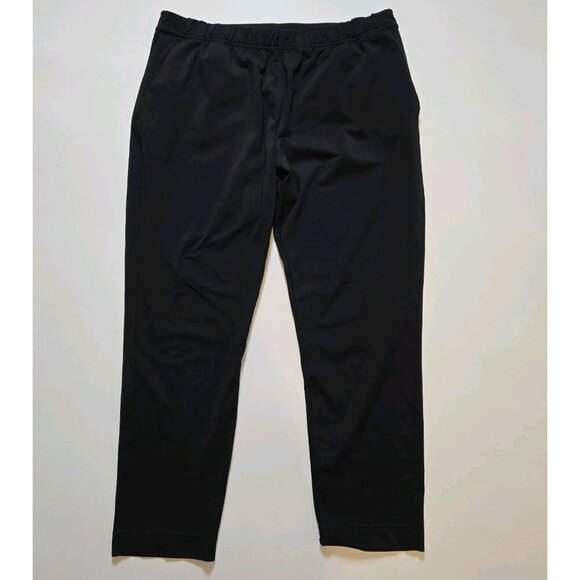 Lululemon On The Fly Pants Black Womens Size 12 Front Back Pockets Missing Draws - Picture 1 of 8